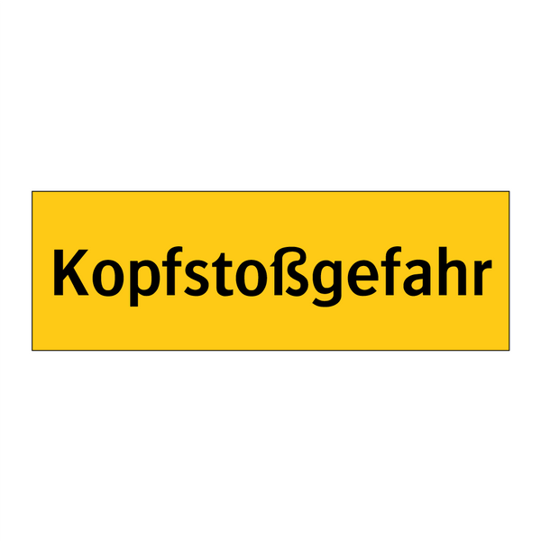 Kopfstoßgefahr