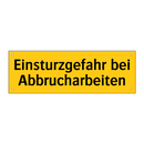 Einsturzgefahr bei Abbrucharbeiten
