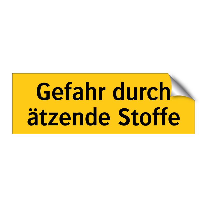 Gefahr durch ätzende Stoffe