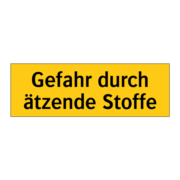 Gefahr durch ätzende Stoffe