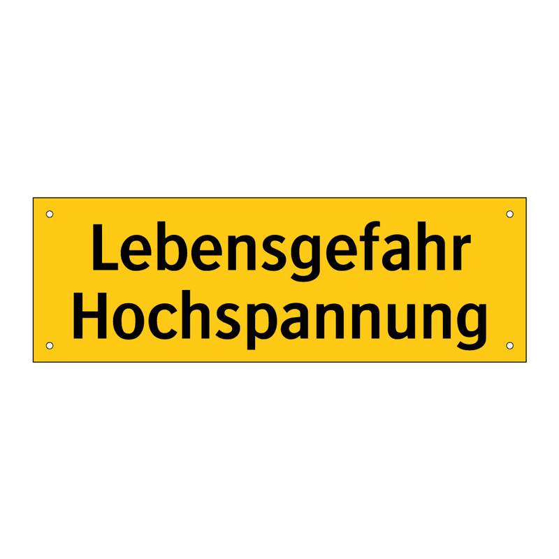 Lebensgefahr Hochspannung