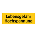 Lebensgefahr Hochspannung