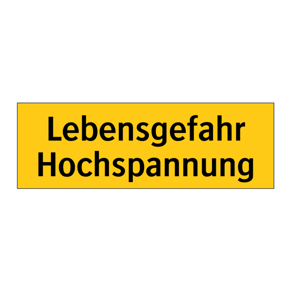Lebensgefahr Hochspannung