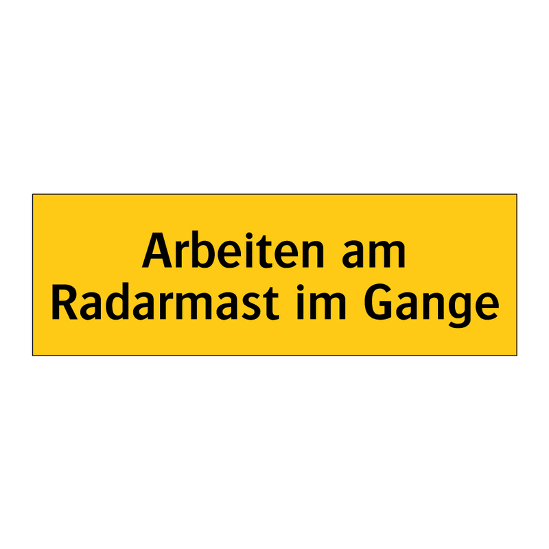 Arbeiten am Radarmast im Gange