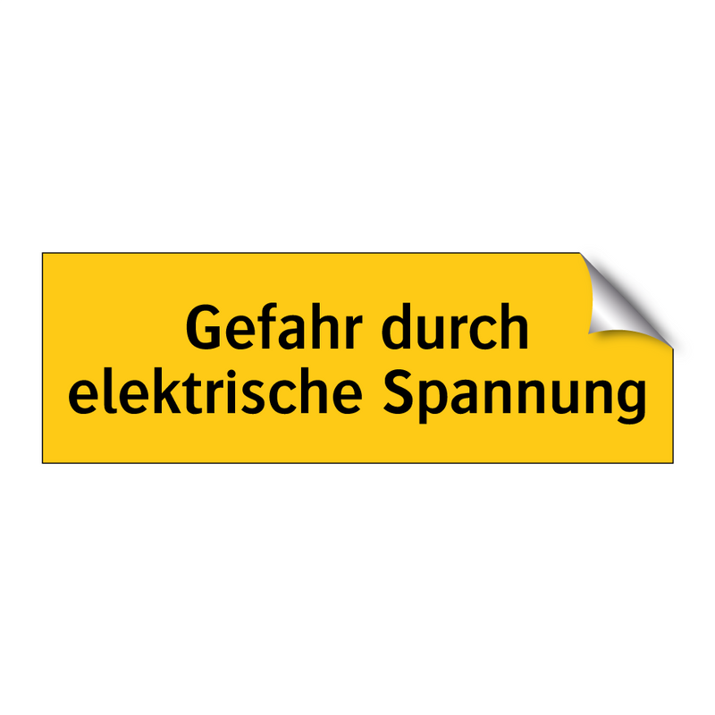Gefahr durch elektrische Spannung