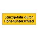 Sturzgefahr durch Höhenunterschied