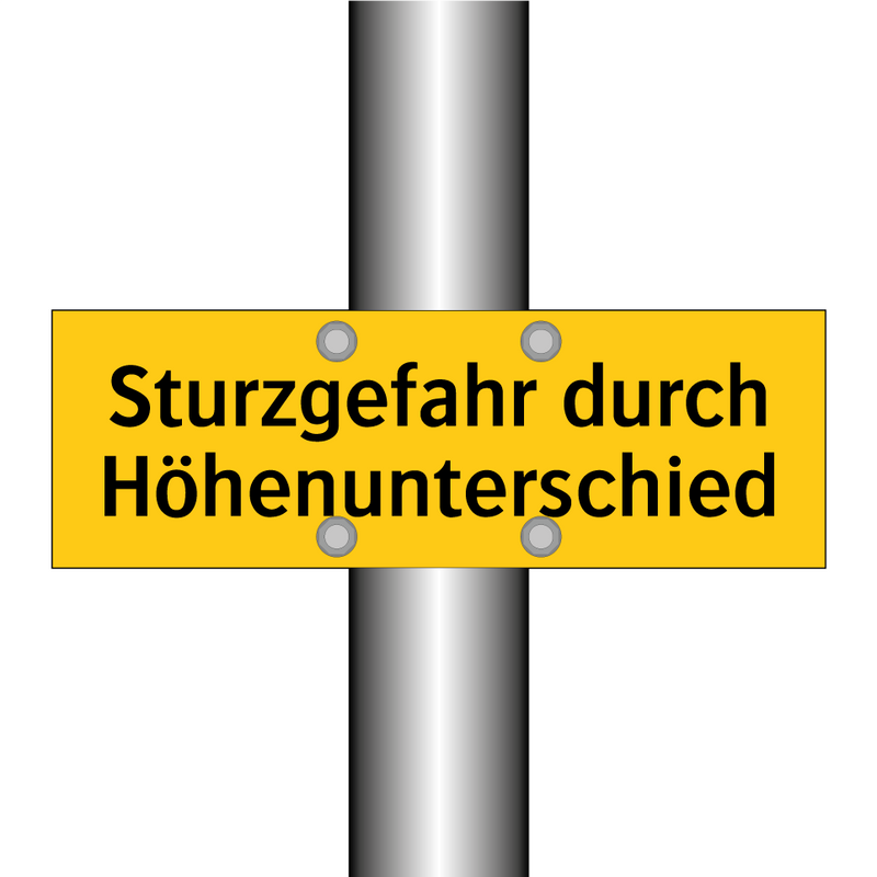 Sturzgefahr durch Höhenunterschied