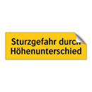 Sturzgefahr durch Höhenunterschied