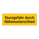 Sturzgefahr durch Höhenunterschied