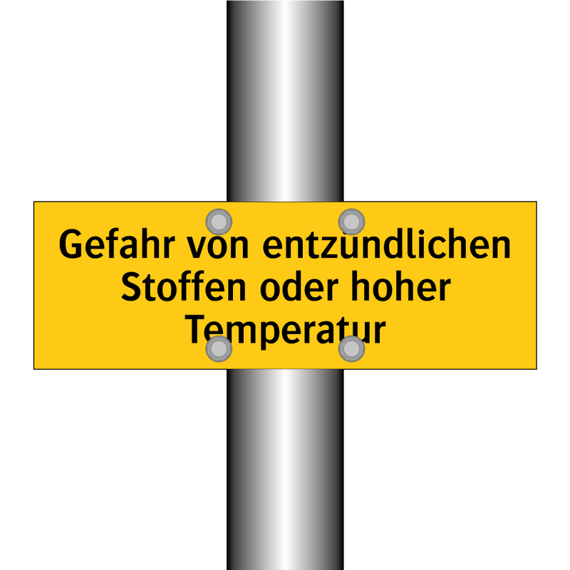 Gefahr von entzündlichen Stoffen oder hoher Temperatur