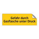 Gefahr durch Gasflasche unter Druck