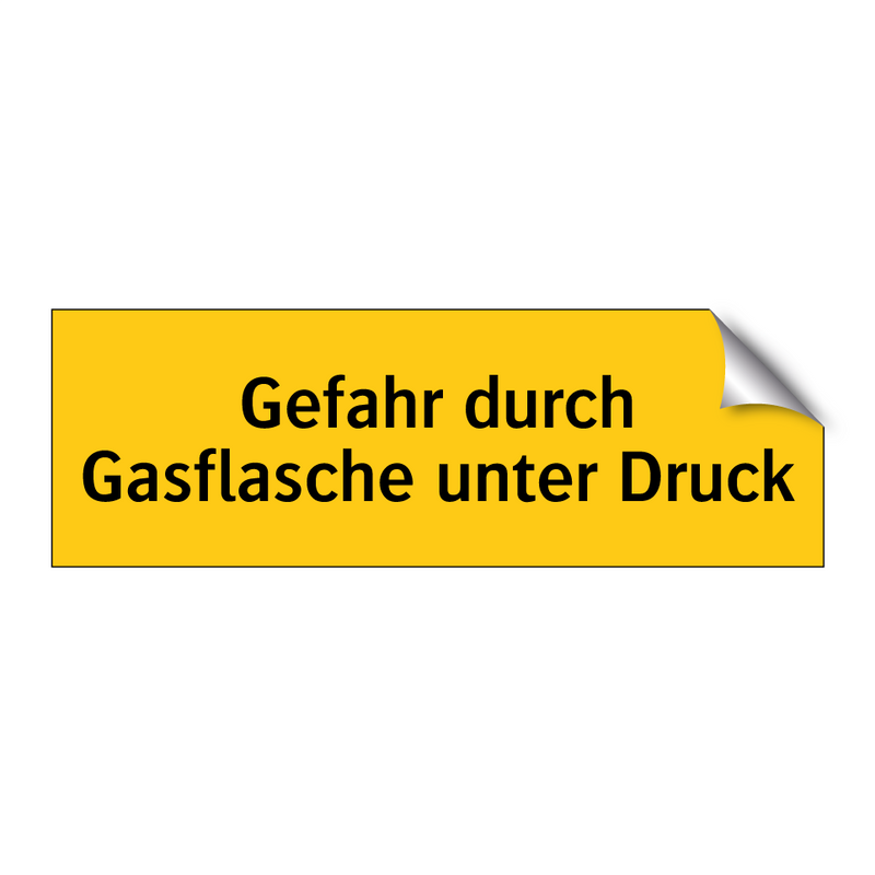 Gefahr durch Gasflasche unter Druck
