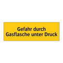 Gefahr durch Gasflasche unter Druck