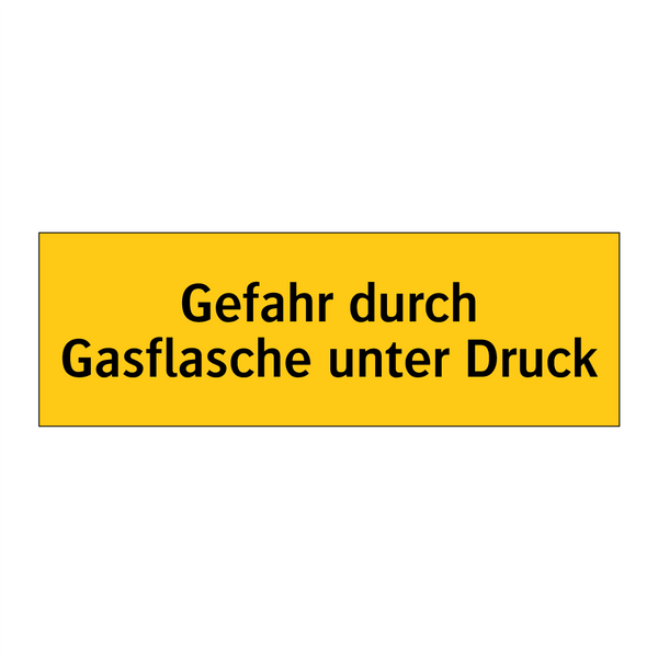 Gefahr durch Gasflasche unter Druck