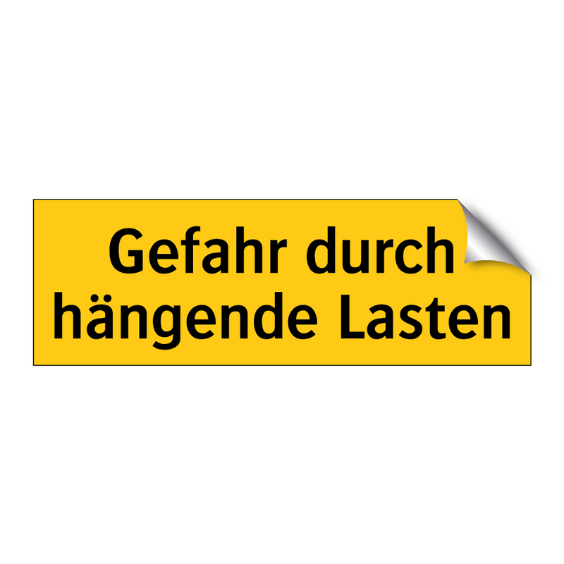 Gefahr durch hängende Lasten