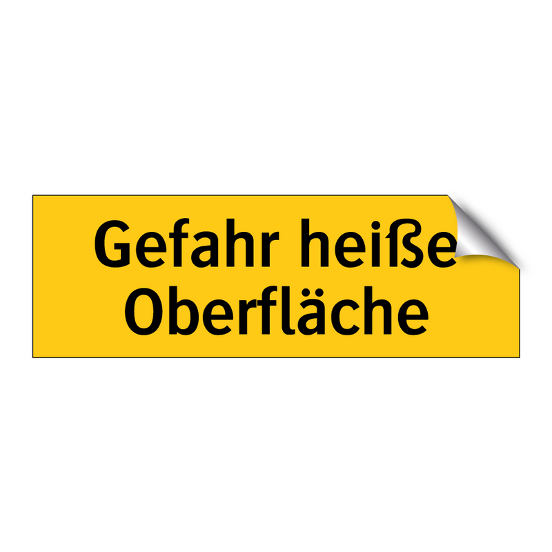 Gefahr heiße Oberfläche