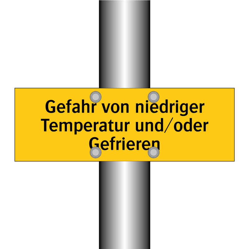 Gefahr von niedriger Temperatur und/oder Gefrieren