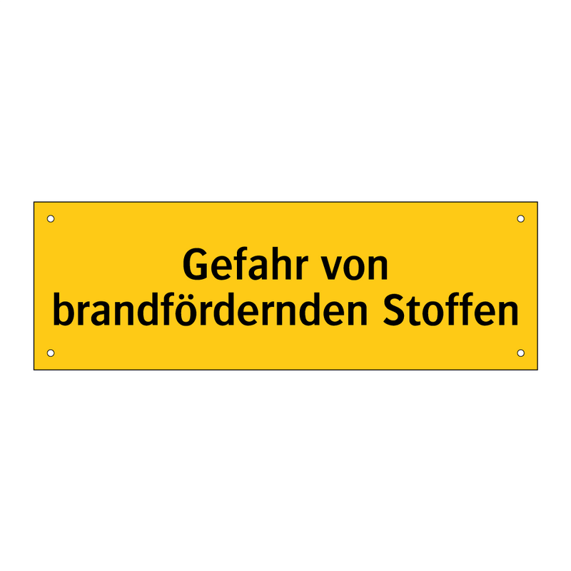 Gefahr von brandfördernden Stoffen