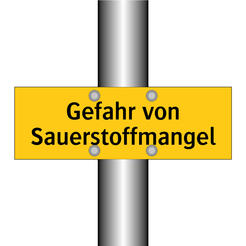 Gefahr von Sauerstoffmangel