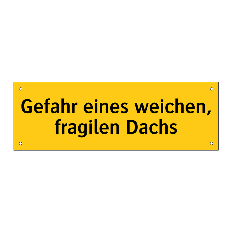 Gefahr eines weichen, fragilen Dachs