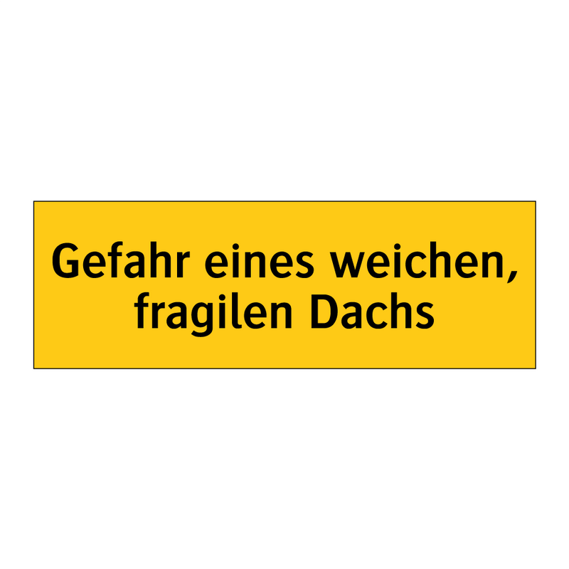 Gefahr eines weichen, fragilen Dachs