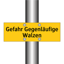 Gefahr Gegenläufige Walzen