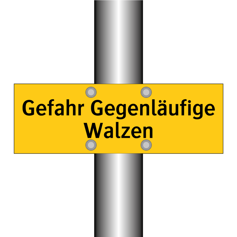 Gefahr Gegenläufige Walzen