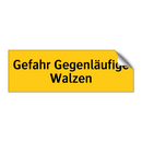 Gefahr Gegenläufige Walzen