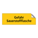 Gefahr Sauerstoffflasche