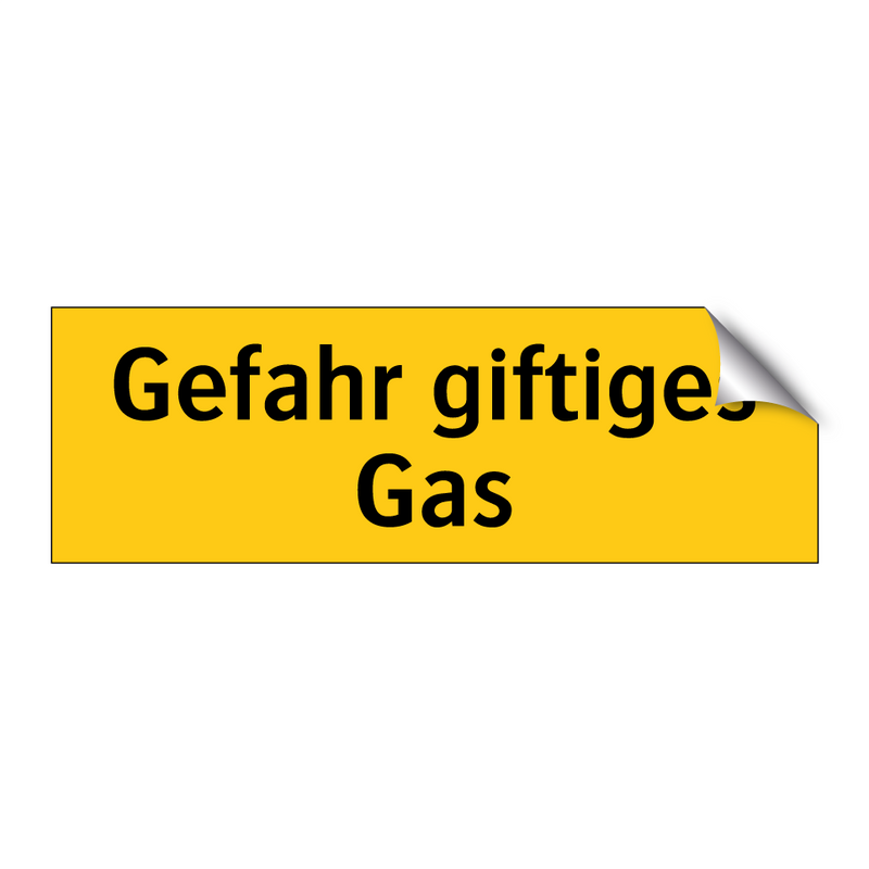 Gefahr giftiges Gas