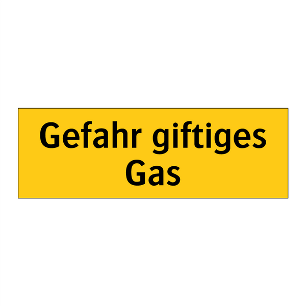 Gefahr giftiges Gas
