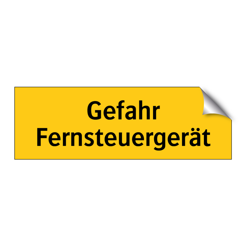 Gefahr Fernsteuergerät