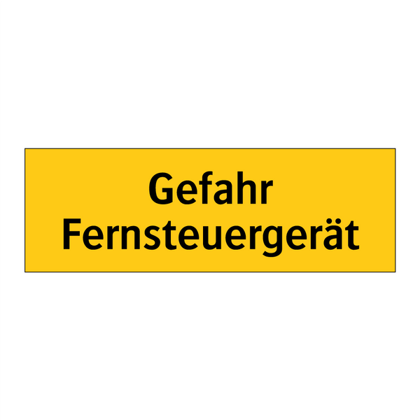 Gefahr Fernsteuergerät