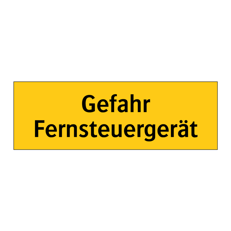 Gefahr Fernsteuergerät