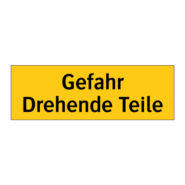 Gefahr Drehende Teile