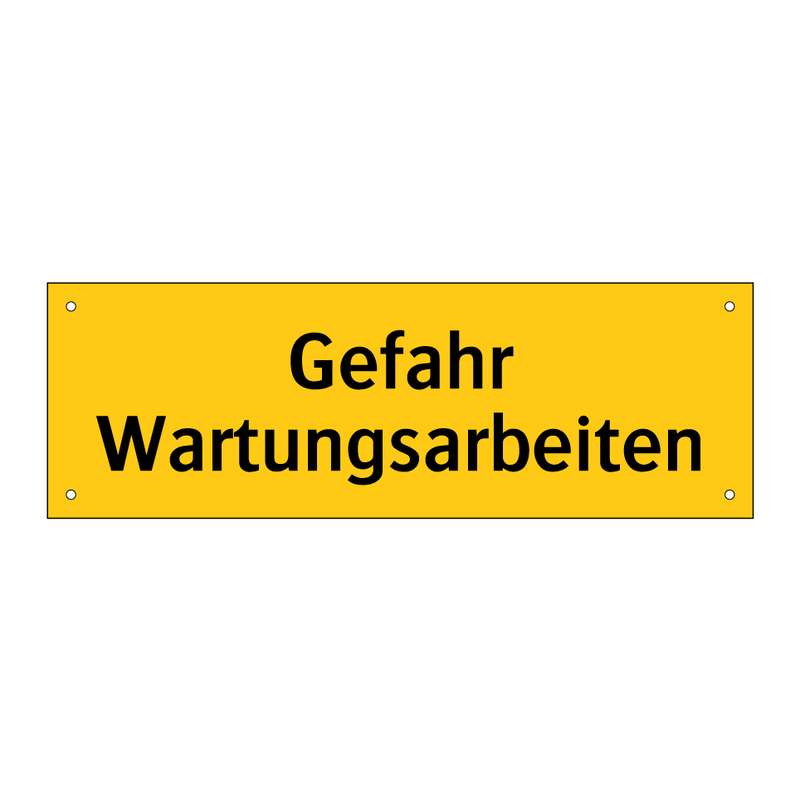 Gefahr Wartungsarbeiten