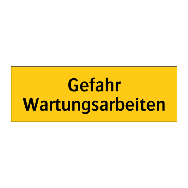 Gefahr Wartungsarbeiten