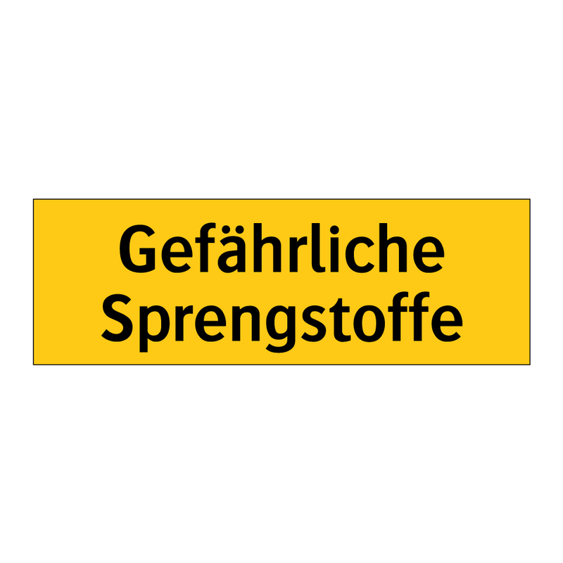 Gefährliche Sprengstoffe
