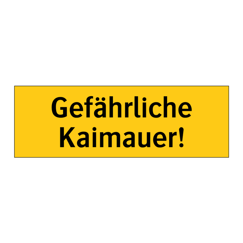 Gefährliche Kaimauer!