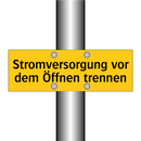 Stromversorgung vor dem Öffnen trennen