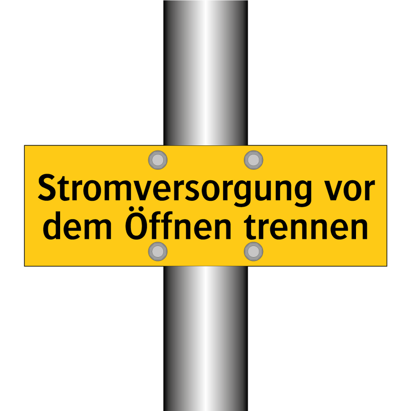 Stromversorgung vor dem Öffnen trennen
