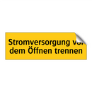 Stromversorgung vor dem Öffnen trennen