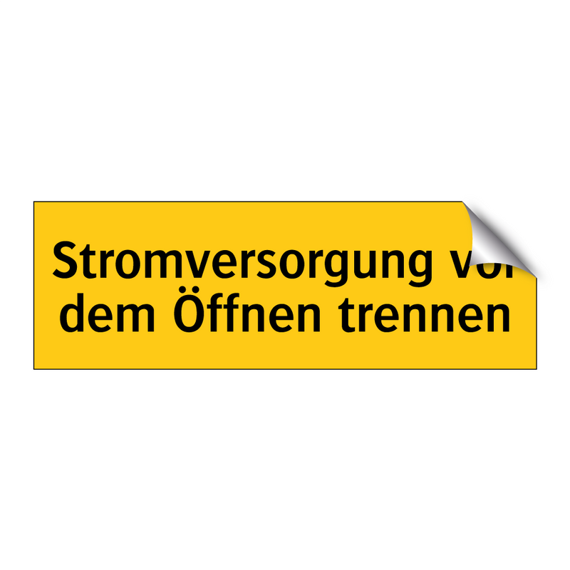 Stromversorgung vor dem Öffnen trennen