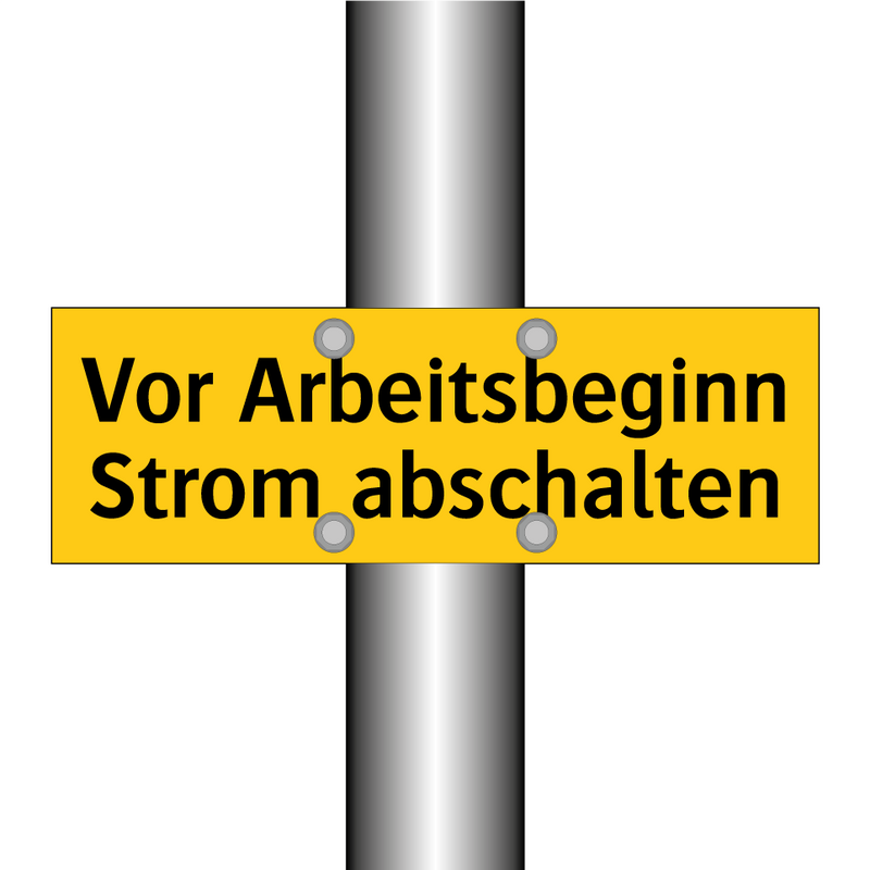 Vor Arbeitsbeginn Strom abschalten