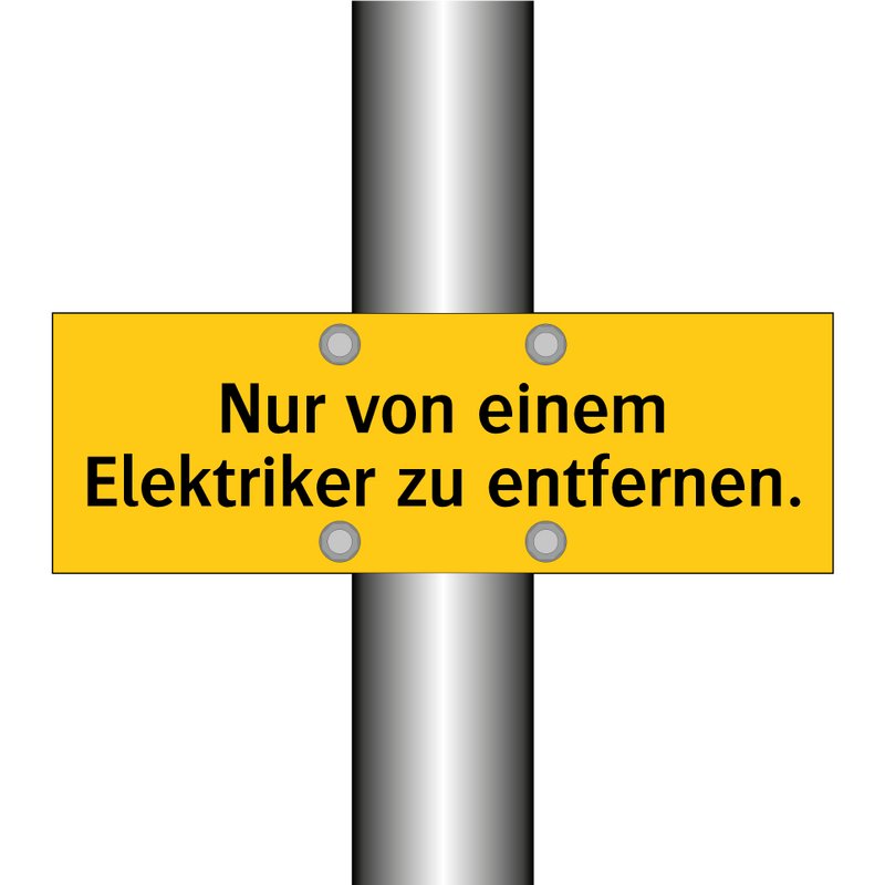 Nur von einem Elektriker zu entfernen.
