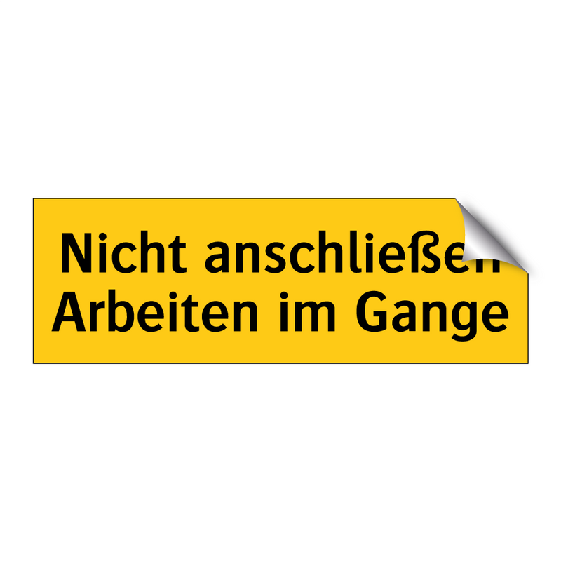 Nicht anschließen Arbeiten im Gange