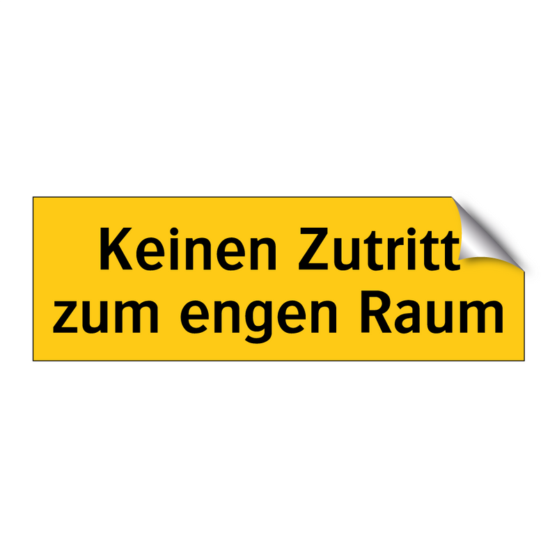 Keinen Zutritt zum engen Raum