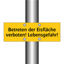 Betreten der Eisfläche verboten! Lebensgefahr!