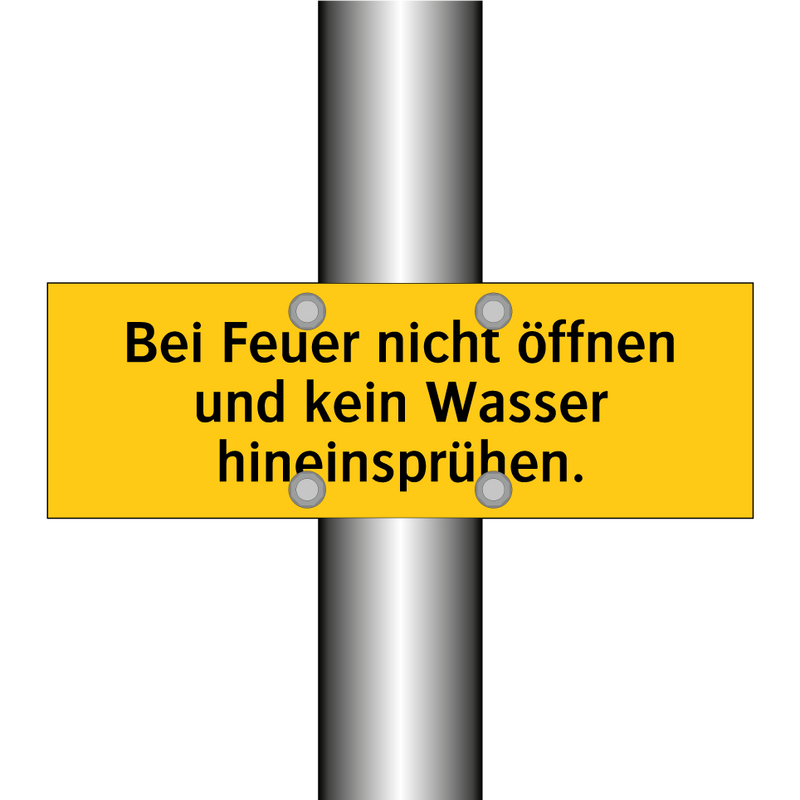 Bei Feuer nicht öffnen und kein Wasser hineinsprühen.