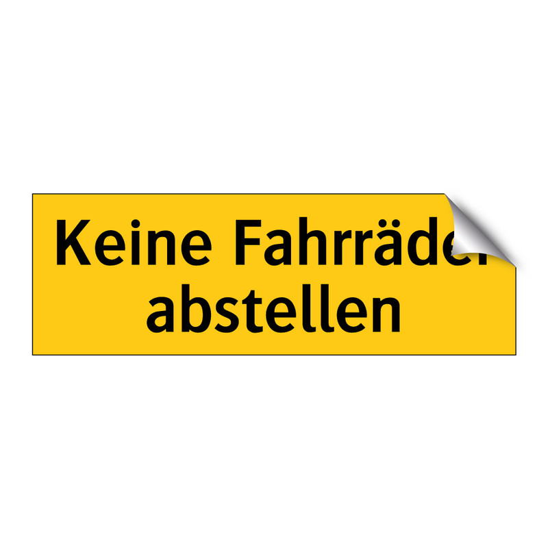 Keine Fahrräder abstellen